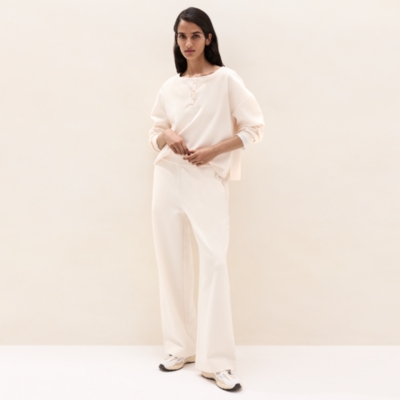 Plush Cord Wide-Leg Trousers