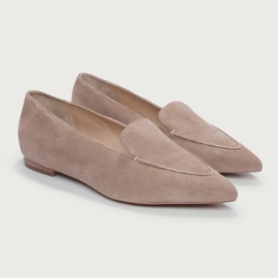 Pointed Suede Loafers