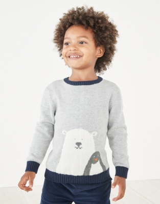 Polar Bear & Penguin Sweater (1-6yrs)