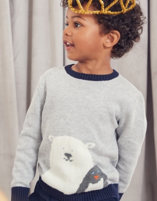 Polar Bear & Penguin Sweater (1-6yrs)