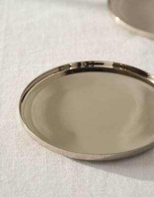 Polished Steel Coasters – Set of 4