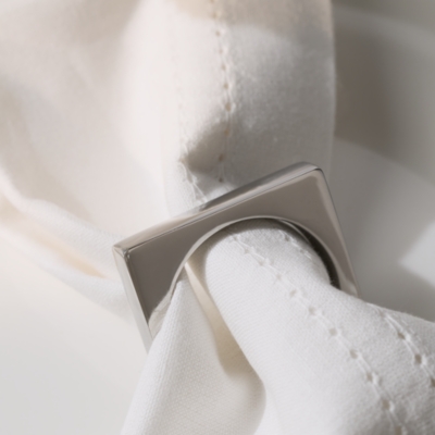 Polished Steel Napkin Rings – Set of 4