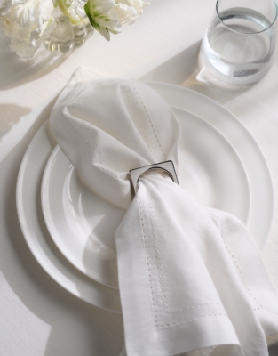Polished Steel Napkin Rings – Set of 4