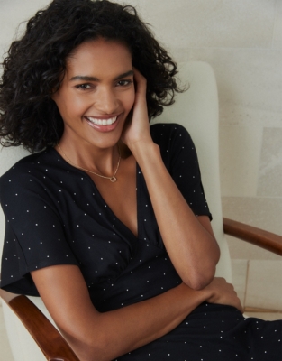 PolkaDot Jersey Tea Dress Clothing Sale The White Company UK