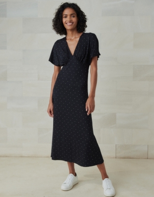 PolkaDot Jersey Tea Dress Clothing Sale The White Company UK