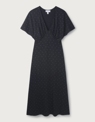 Polka-Dot Jersey Tea Dress | Clothing Sale | The White Company UK