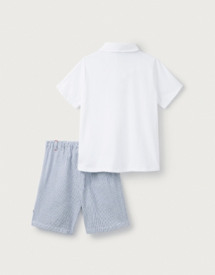 Polo Top & Stripe Shorts Set (018mths) Baby Boys' The White Company UK