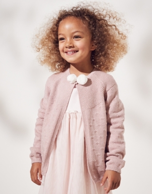 Pom-Pom Cardigan (18mths-6yrs) | Baby u0026 Children's Sale | The White Company  UK