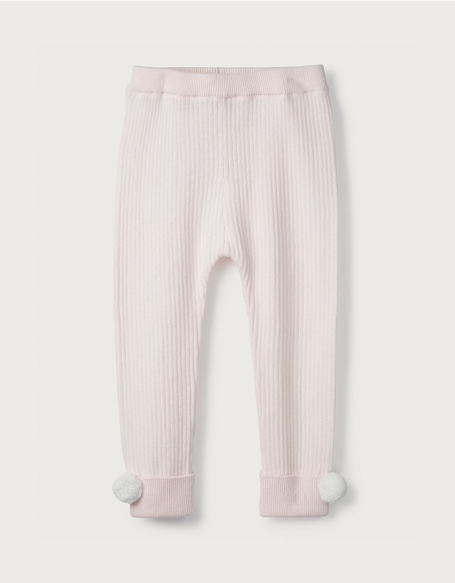 Pom-Pom Knitted Leggings | View All Baby | The White Company US