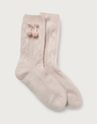 Pom-Pom Socks with Cashmere | Slippers & Socks | The US