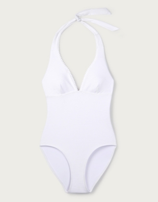 Pom Pom Trim Swimsuit | Clothing Sale | The White Company UK