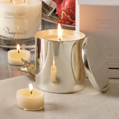 Pomegranate Silver Candle With Lid Candles & Fragrance Sale The