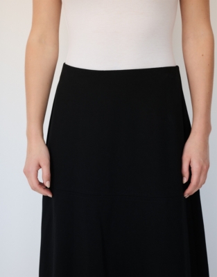 Ponte Jersey Circle Skirt - Black