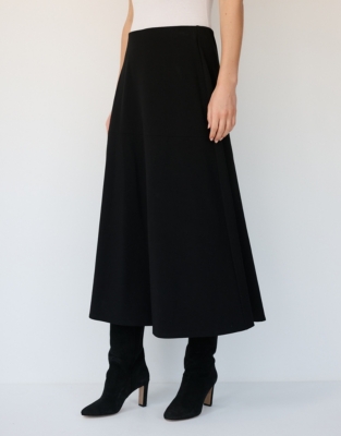 Ponte Jersey Circle Skirt - Black