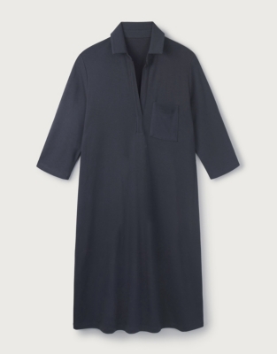 Pop-Over Collared Jersey Shirt Dress | Clothing Sale | The White Company UK