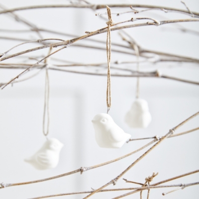 Porcelain Easter Bird Decorations Set Of 6 Home Accessories