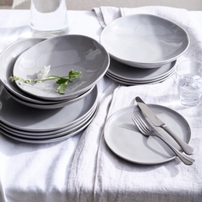 Grey and 2025 white dinner sets