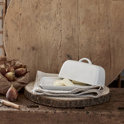 Portobello Butter Dish - White