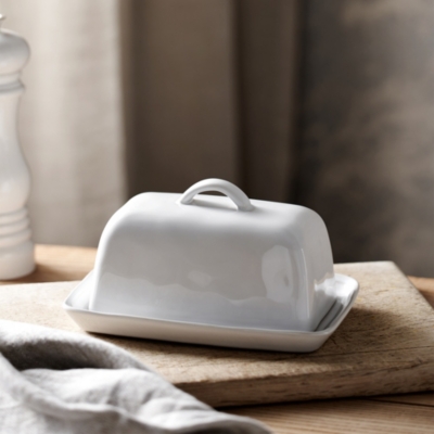 Portobello Butter Dish - White