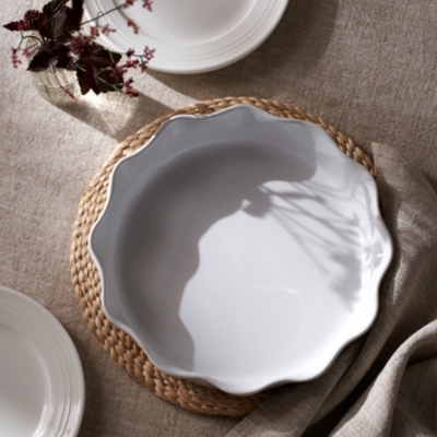 Portobello Ceramic Pie Dish - White