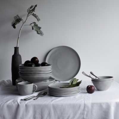 Portobello Gray Cereal Bowl Set of 6 Tableware The White Company US