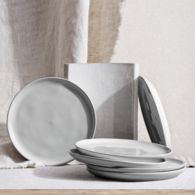 Portobello Gray Side Plate – Set of 6 | Home & Bath | The White Company US