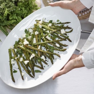 Portobello Large Serving Platter - White