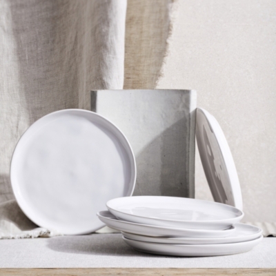 Portobello White Side Plate – Set of 6 | Tableware | The White Company UK