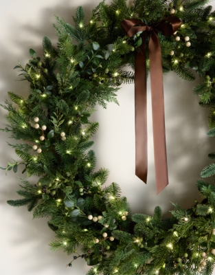 Pre-Lit Wreath – 100cm