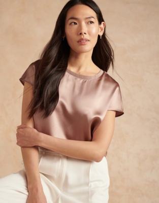 Rose gold clearance satin top