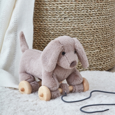 Pull along outlet toy dog