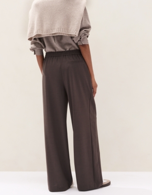 Pull On Wide-Leg Trousers