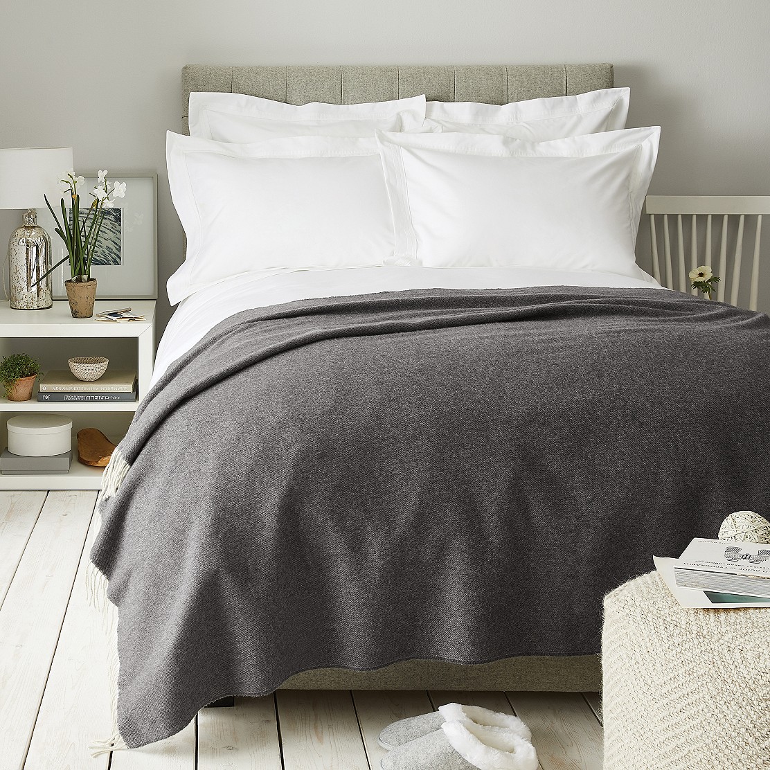 Pure Cashmere Throw | Throws & Blankets | The White Company UK