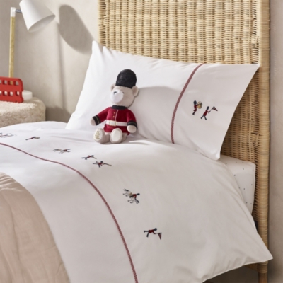 Pure Cotton Embroidered London Parade Bed Linen Set