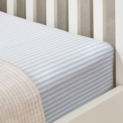 Pure Cotton Pyjama Stripe Fitted Sheet