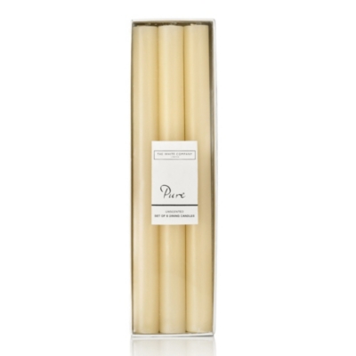 Pure Dinner Candles Set of 6 Candles & Fragrance Sale The White