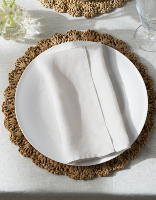 Pure Linen Napkins – Set of 4 - White