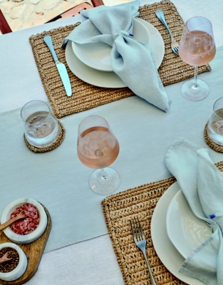 Pure Linen Napkins – Set of 4 - Pale Blue