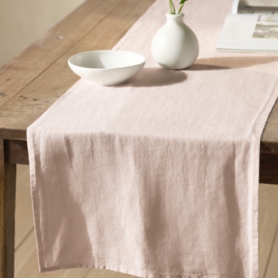Pure Linen Table Runner - Blush