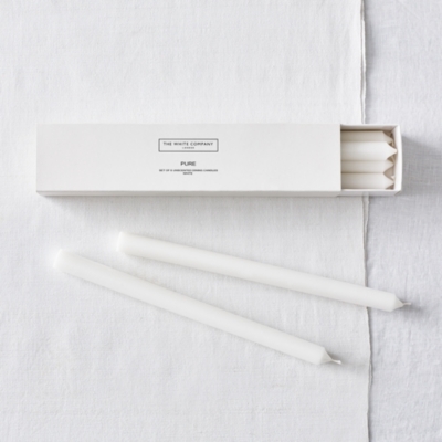 Pure Unscented Dinner Candles Set of 6 Candles & Fragrance The