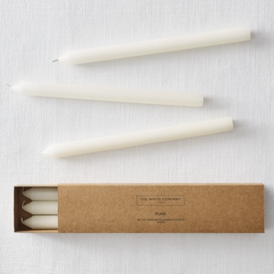 Pure Unscented Dinner Candles – Set of 6