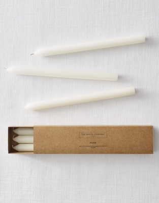 Pure Unscented Dinner Candles – Set of 6