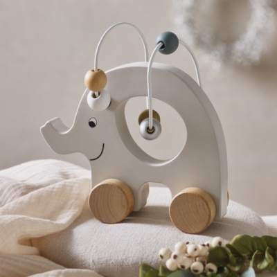 Wooden elephant 2024 pull toy