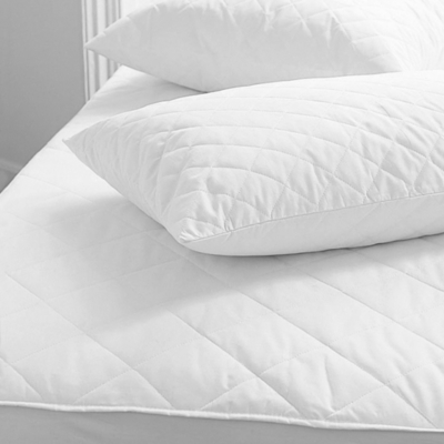 Quilted Cotton Pillow Protector View All Bedding The White