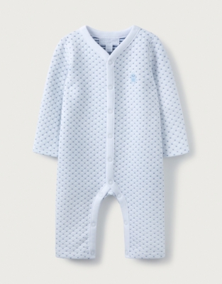 Quilted Embroidered Robot Sleepsuit | Baby Sale | The White Company US
