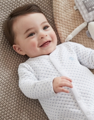 Quilted sleepsuit hot sale baby