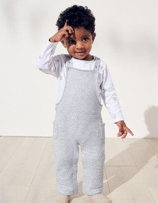 Quilted Jersey Dungarees & T-Shirt Set, Baby & Children's Sale