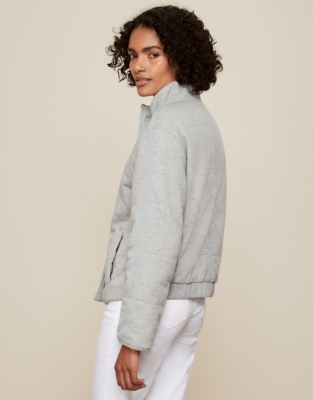 Quilted OrganicCottonJersey Jacket Clothing Sale The White Company UK