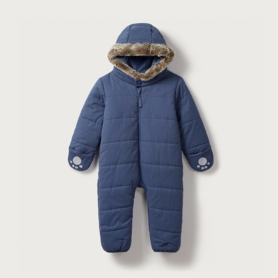 white company baby snowsuit