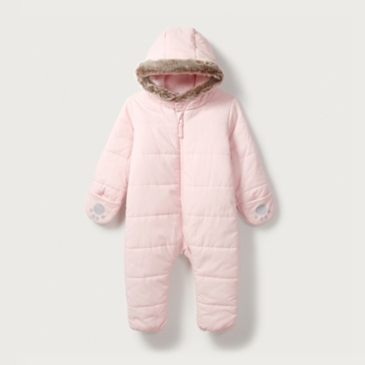 baby quilted pramsuit